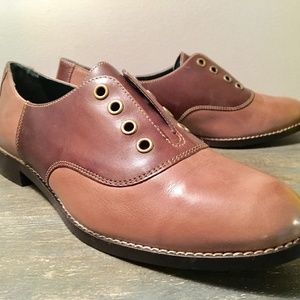Cole Haan Madelyn Oxford Greige/Dk Choco Size 9
